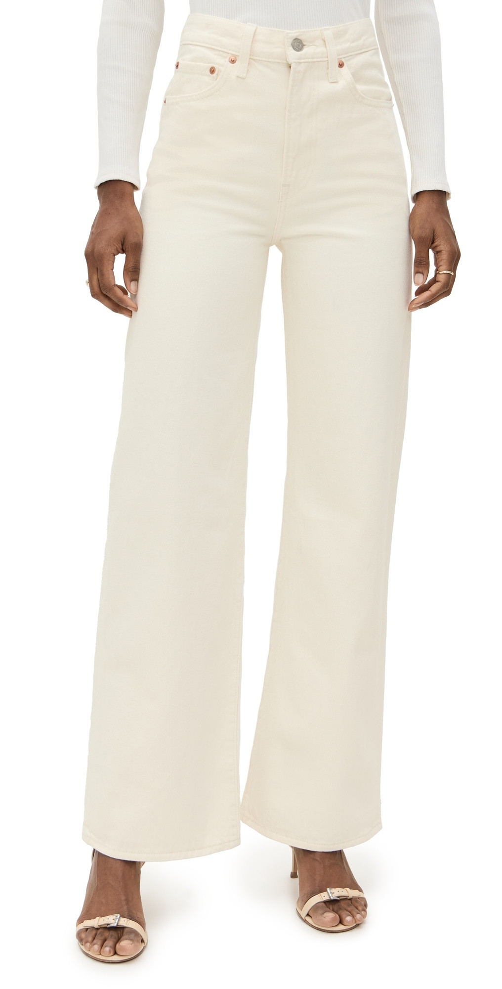 Levi's Ribcage Wide Leg Jeans Barely Freezing 24 | Shopbop