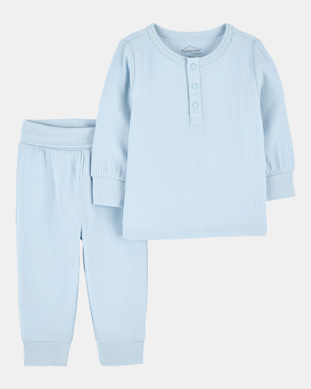 Baby 2-Piece PurelySoft Outfit Set - Blue | Carter's Inc