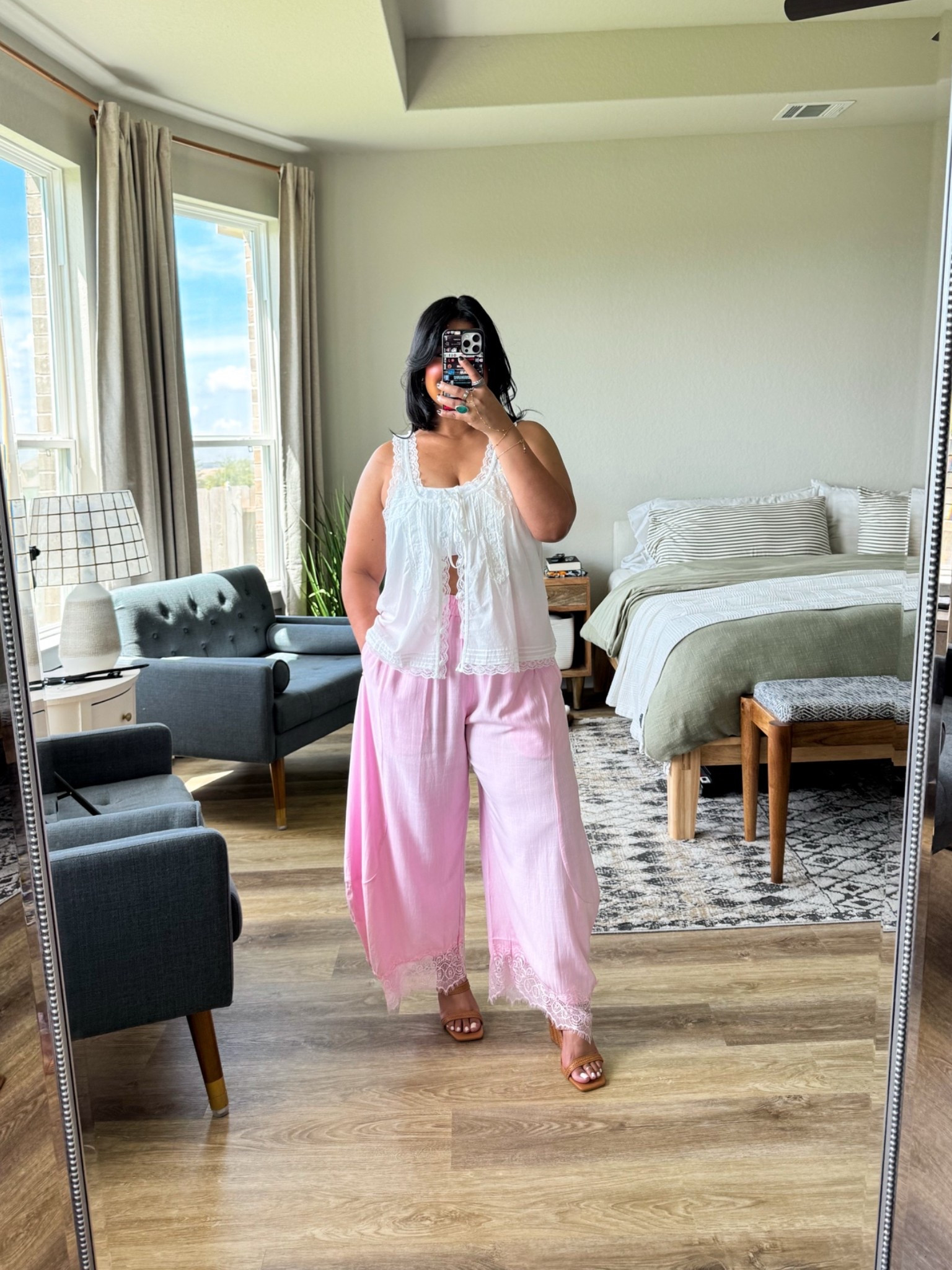 Amazon outfit! So lightweight and comfy. I’m 5’1” size 12 wearing a L in everything. I’m a 36D and wearing a 38 (size up) in my favorite cami bra.

#LTKPetite #LTKMidsize #LTKOver40