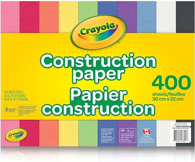 Crayola 400 Pages Construction Paper Pad, School and Craft Supplies, Teacher and Classroom Suppli... | Amazon (CA)