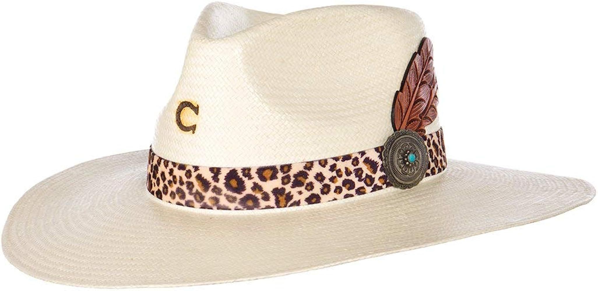 Charlie 1 Horse Hats Womens Heatseeker 3 3/4 Brim Leopard Band | Amazon (US)