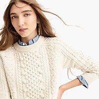 Popcorn cable-knit sweater | J.Crew US