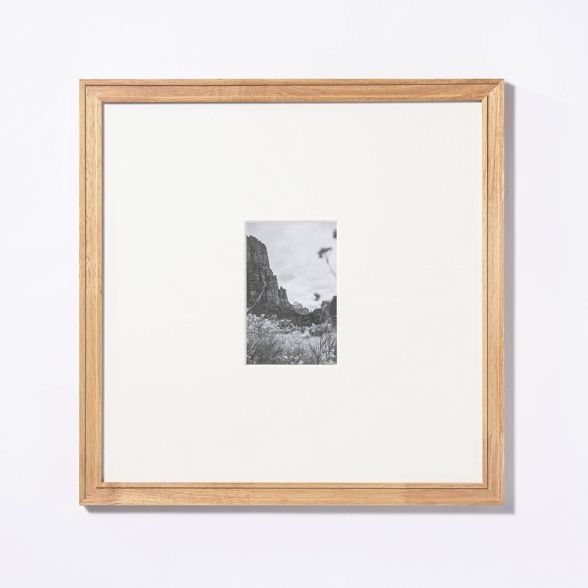 15" x 15" Matted to 4" x 6" Gallery Frame Natural Wood - Threshold™ designed with Studio McGee | Target