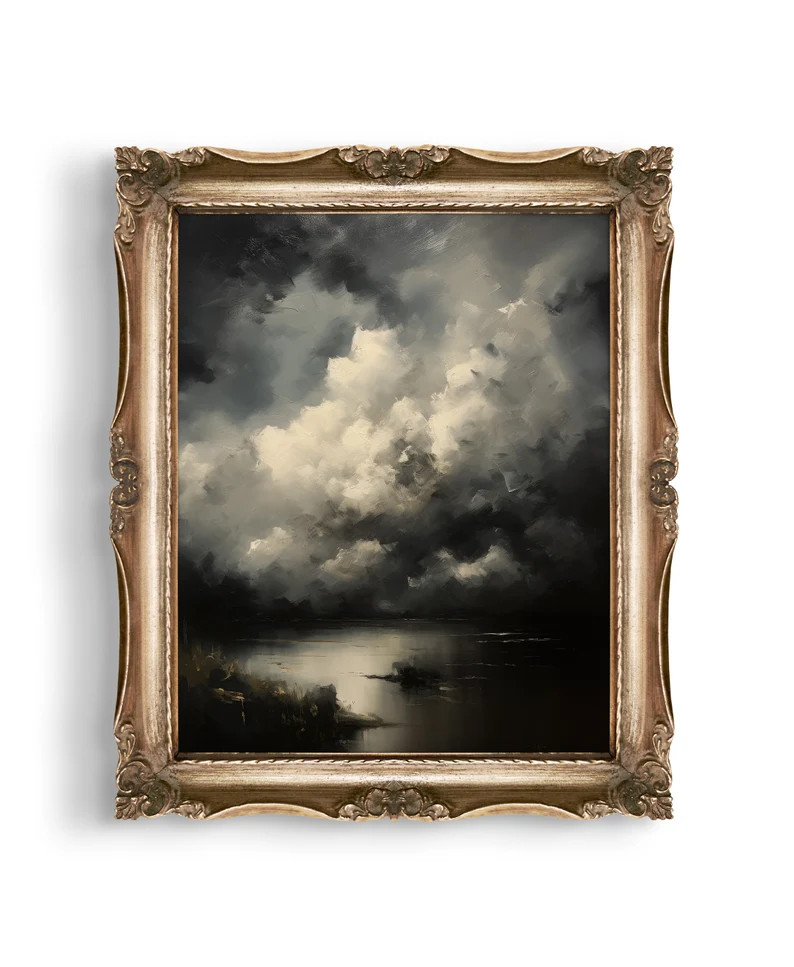 Dark Moody Clouds Print | Dark Academia Prints | Gothic Gifts | Moody Wall Art | Dark Cottagecore... | Etsy (US)