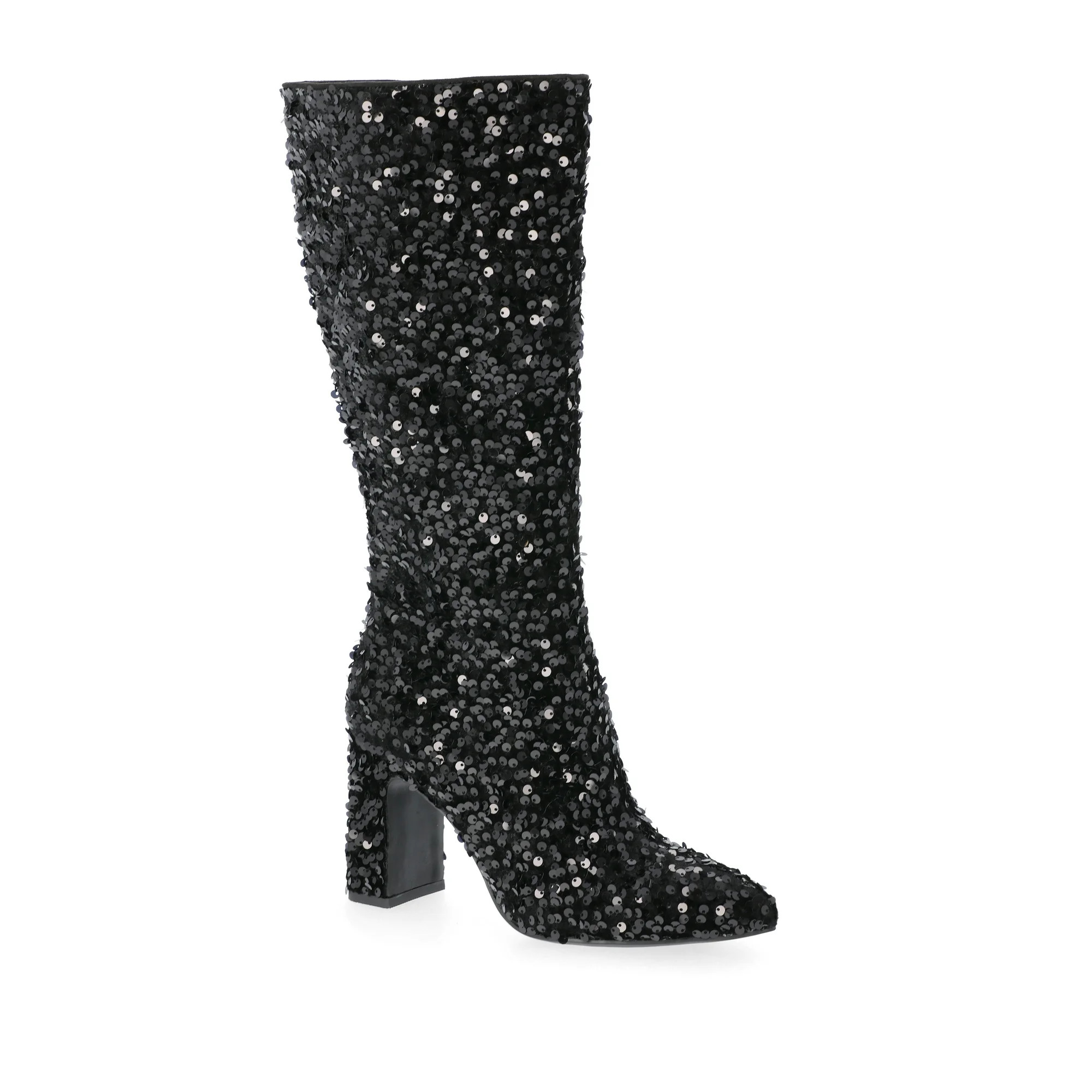 Madden NYC Women's Tall Glitter Block Heel Boots | Walmart (US)