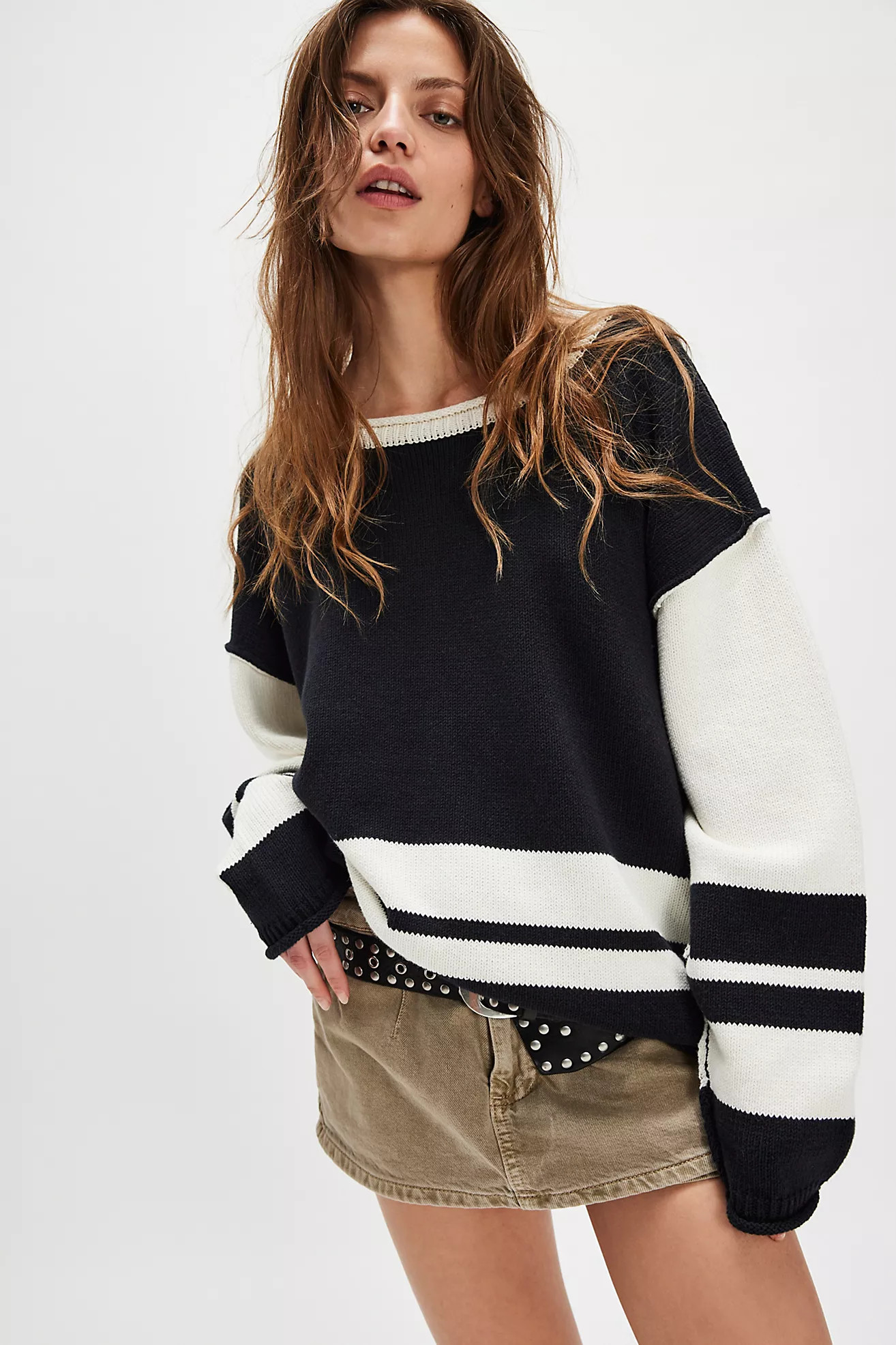 We The Free Ella Colorblock Roll-Neck Knit Sweater | Free People (Global - UK&FR Excluded)