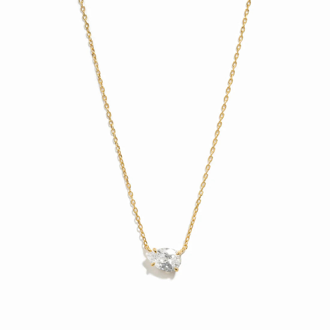 East-West Pear Solitaire Necklace | Embark Fine Jewelry