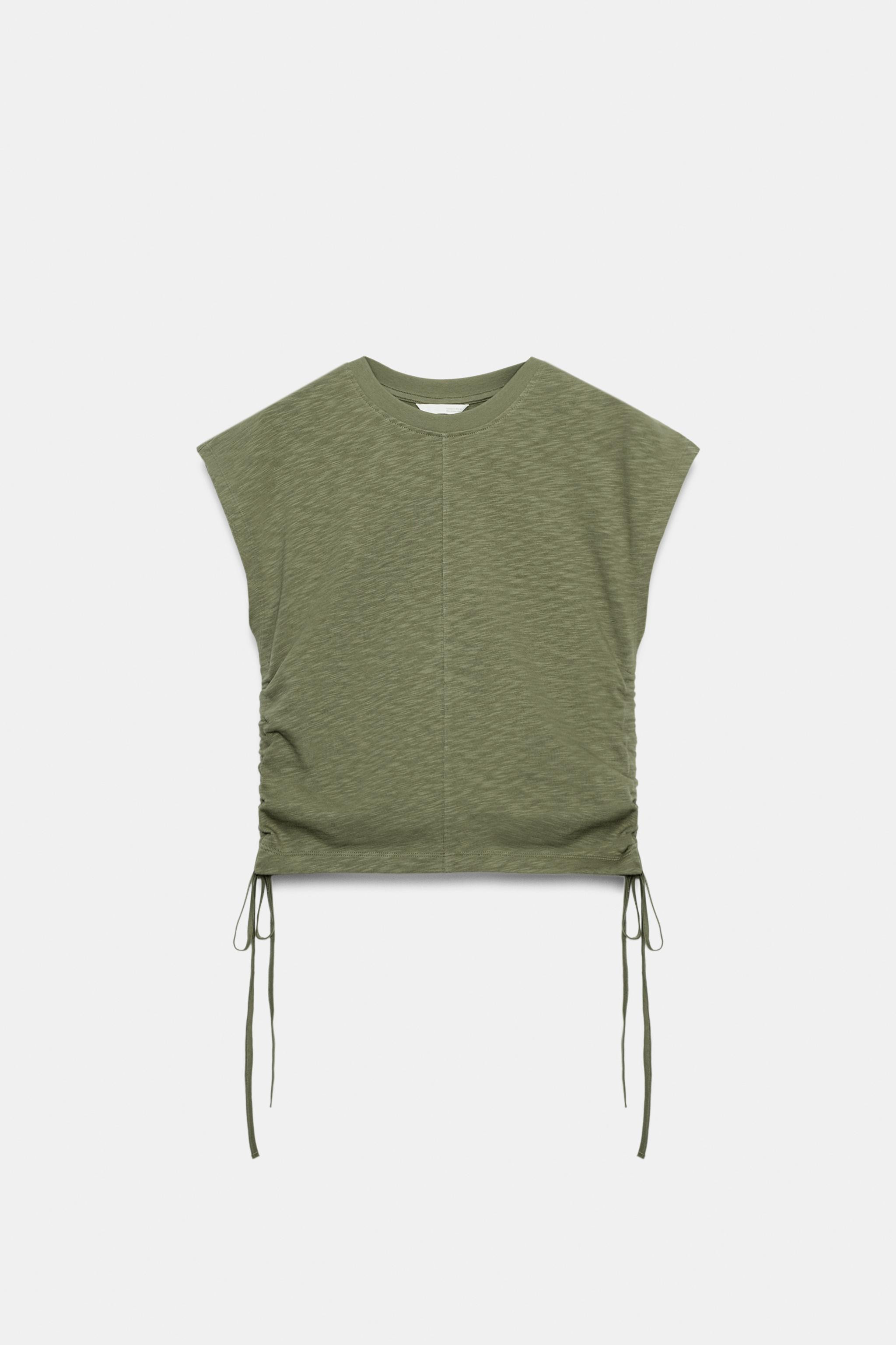 RUSTIC GATHERED T-SHIRT | Zara US