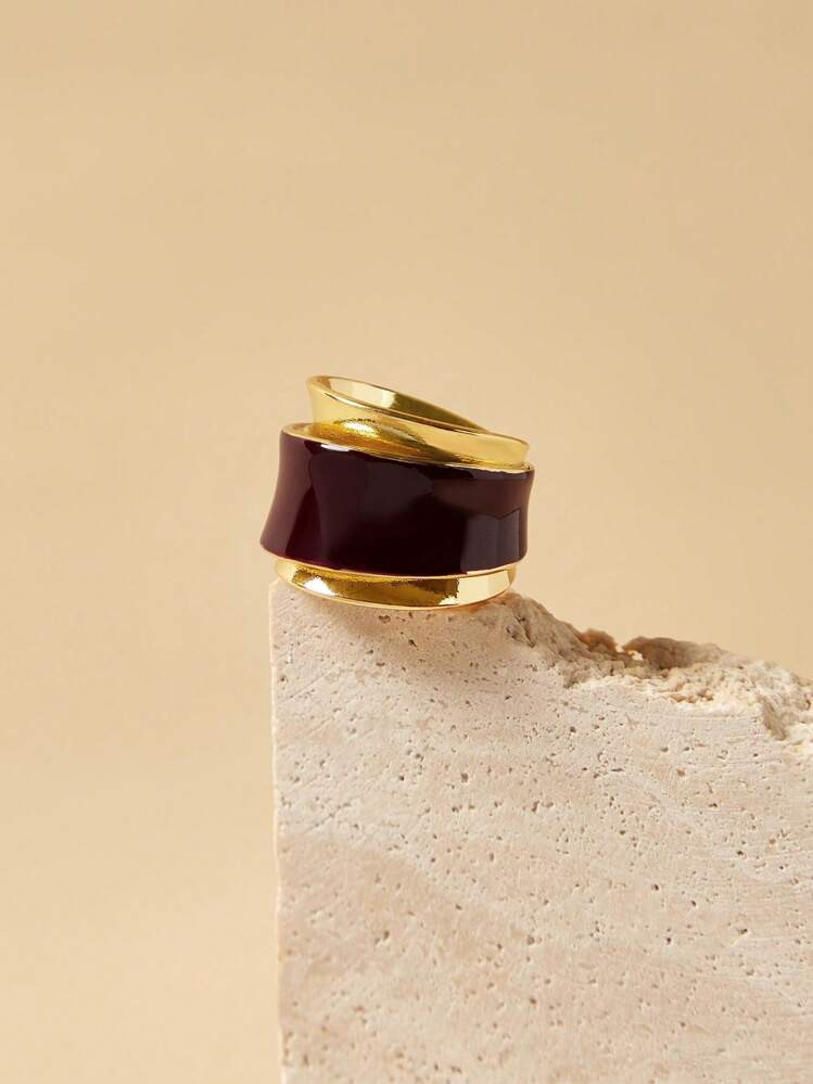 Anewsta Vintage Chocolate Color Double Layer Open Ring








4.84(100+) | SHEIN