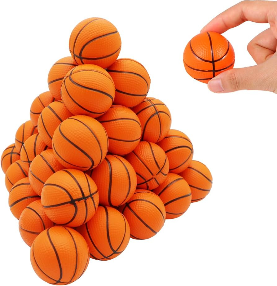 40 PCS 1.6 inch Foam Basketball Stress Ball Small Mini Sports Squeeze Ball Basketball Party Favor... | Amazon (US)