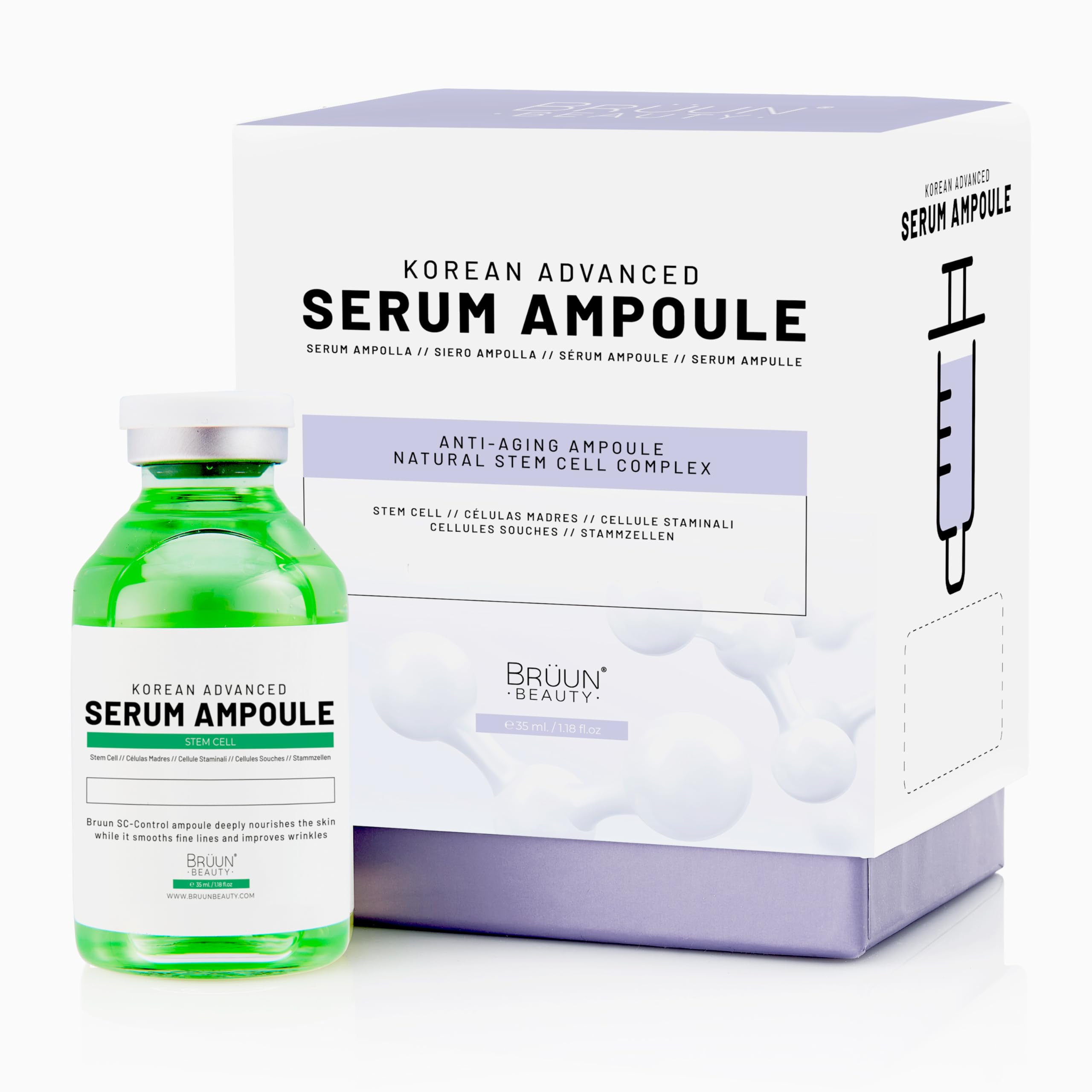 BRÜUN SC - Control Stem Cell Ampoule - Micro Needling Korean Serum Booster for Face and Body to ... | Amazon (US)