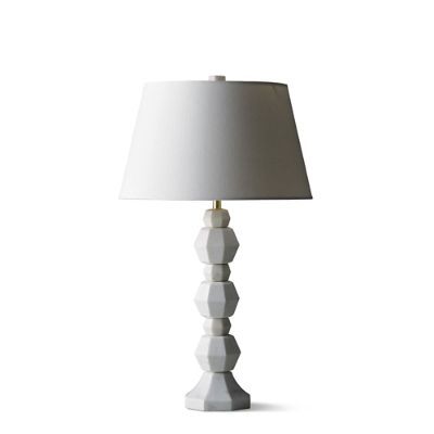 Pieces of natural marble are handcrafted to create the gem-like body of this striking table lamp.... | Frontgate