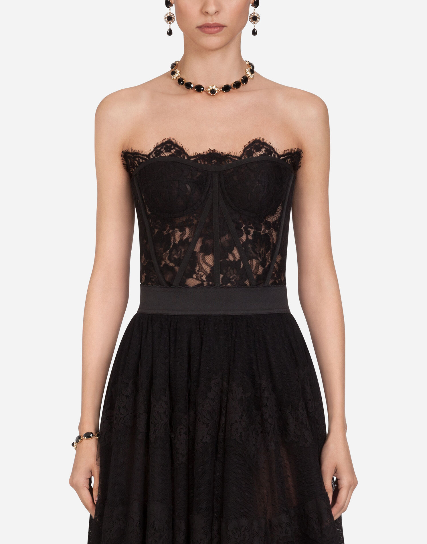Short galloon lace bustier | Dolce & Gabbana