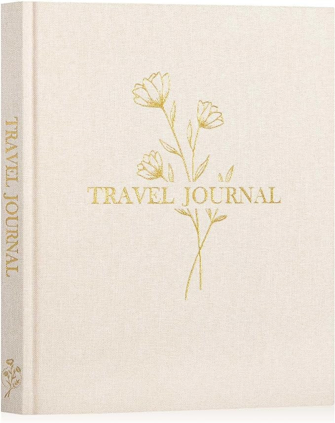 Lanpn Travel Photo Journal Notebook for Women Men, Linen Travel Log Diary Scrapbook Memory Book w... | Amazon (US)