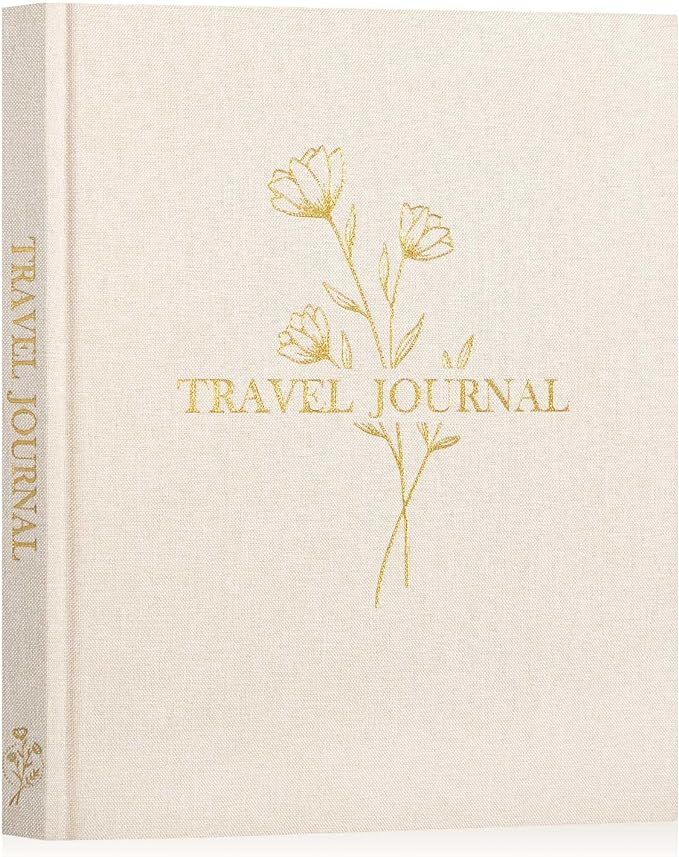 Lanpn Travel Photo Journal Notebook for Women Men, Linen Travel Log Diary Scrapbook Memory Book w... | Amazon (US)