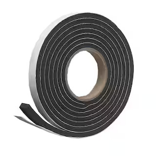 Frost King 3/4 in. x 7/16 in. x 10 ft. Black High-Density Rubber Foam Weatherstrip Tape R734H - T... | The Home Depot