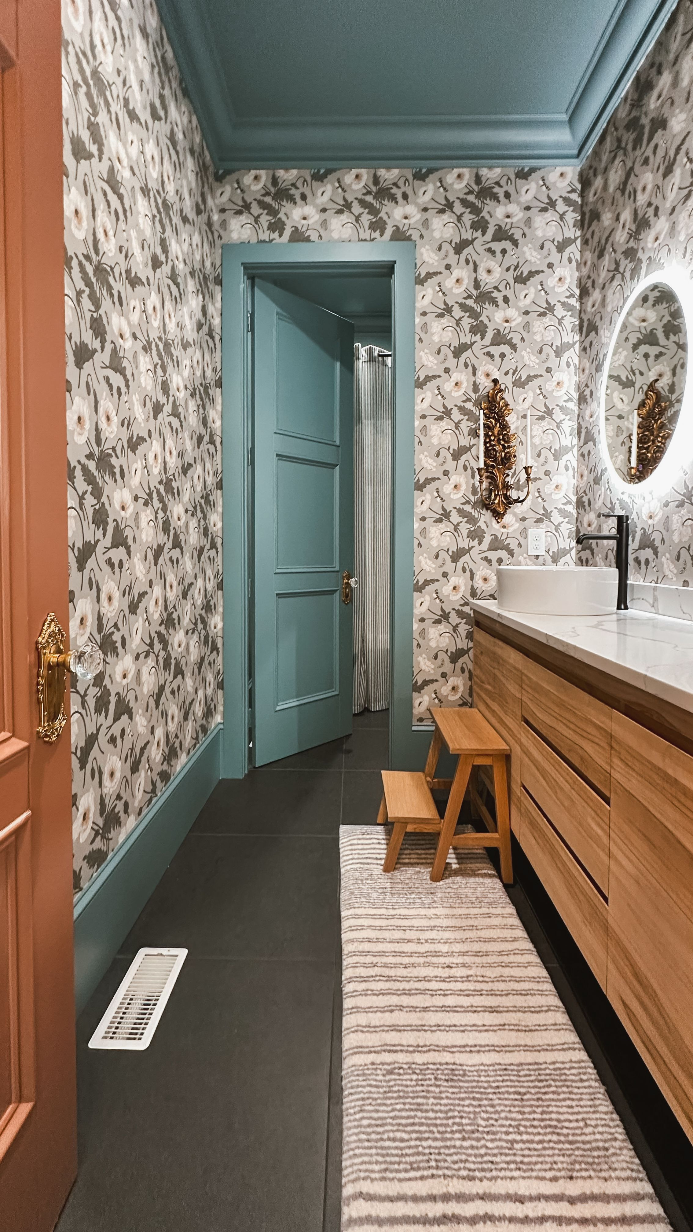 This was one of the first spaces in my home that I tackled and I still love it so much. A fun wallpaper, gorgeous pop of blue, and antiques make this space feel so special.  

 

#LTKdayinmylife #LTKselfcare #LTKHome