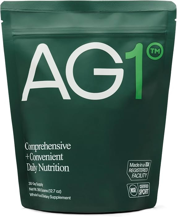 AG1 Greens Powder Refill Pouch – 75 Vitamins, Multivitamin & Probiotic | Gut Health Support | V... | Amazon (US)