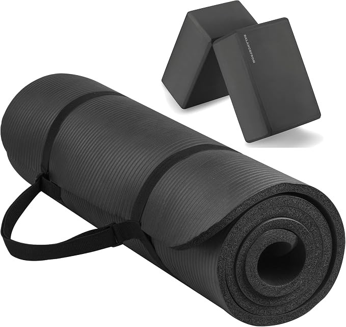 BalanceFrom All Purpose 1/2-Inch Extra Thick High Density Anti-Tear Exercise Yoga Mat with Carryi... | Amazon (CA)