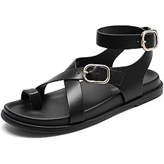 DREAM PAIRS Womens Strappy Sandals Flat Thong Comfortable Footbed Platform Summer Fashion Vocatio... | Amazon (US)