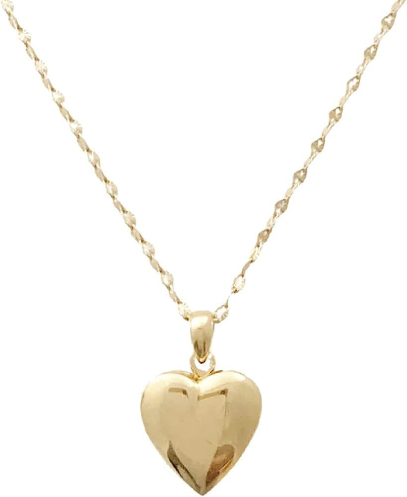 HONEYCAT Puffy Heart Locket Necklace in Gold, Rose Gold, or Silver | Minimalist, Delicate | Amazon (US)