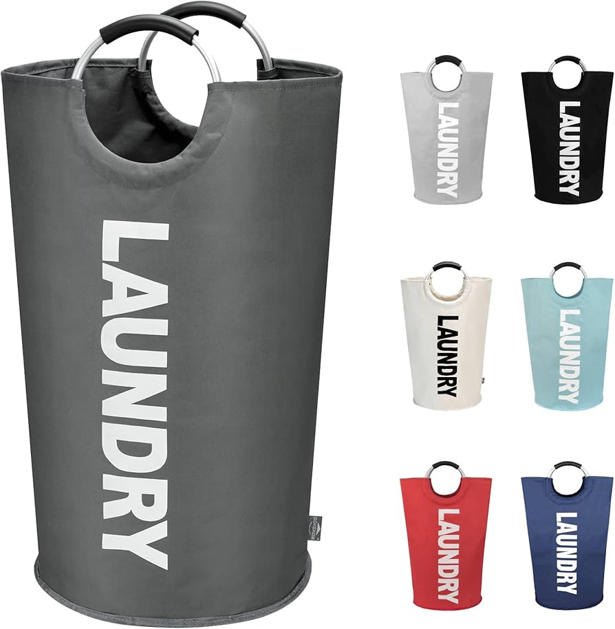 DOKEHOM 90L Large Laundry Basket, Collapsible Laundry Bag, Freestanding Tall Clothes Hamper, Fold... | Amazon (US)