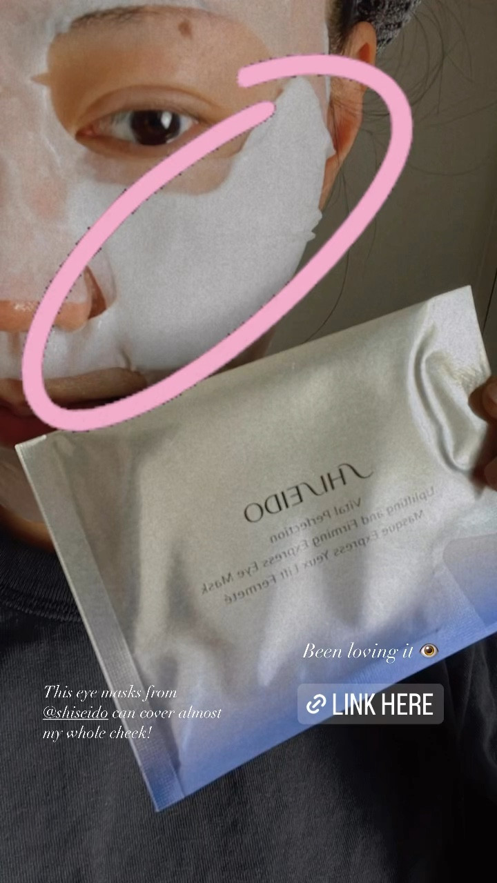 This Shiseido eye mask can cover my whole cheeks! Their eye masks never disappoint me. Not only hydrating, but also make your under eye look firm. Highly recommended.

#LTKtravel #LTKunder50 #LTKbeauty