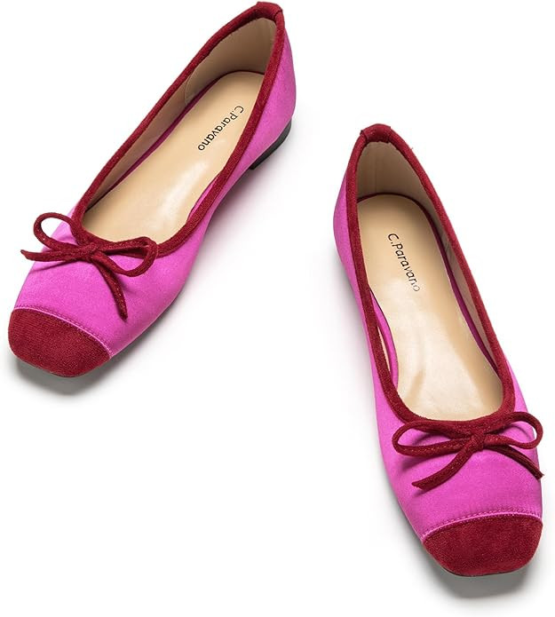 C.Paravano Women Flats Shoes | Ballet Flat for Womens | Slip On Women's Flats | Square Toe Dress ... | Amazon (US)