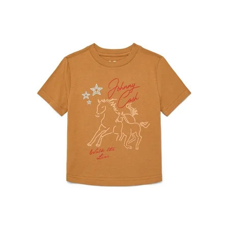Johnny Cash Tour Toddler Graphic Tee with Short Sleeves, Sizes 12M-5T | Walmart (US)