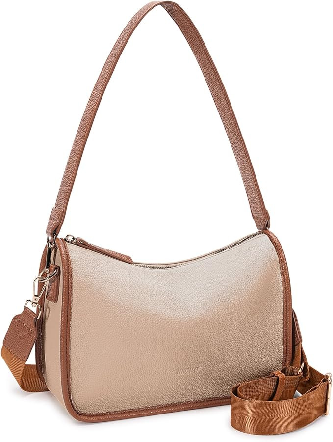 HKCLUF Crossbody Bags Purses for Women Trendy,Vegan Leather Medium Crossbody Purse,Shoulder Bag w... | Amazon (US)