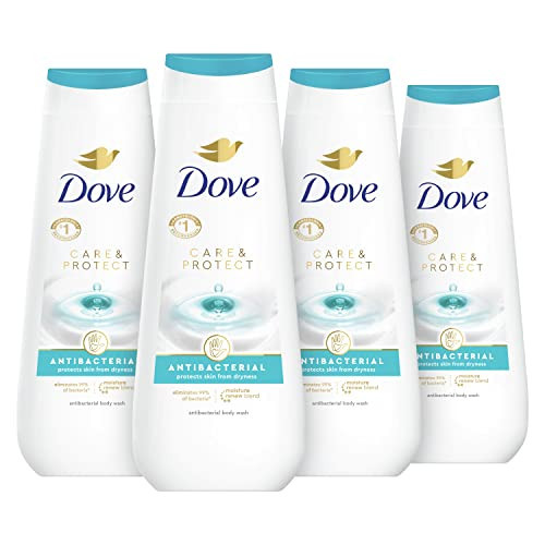 Dove Body Wash Care & Protect Antibacterial 4 Count For All Skin Types Protects from Dryness 20 oz | Amazon (US)