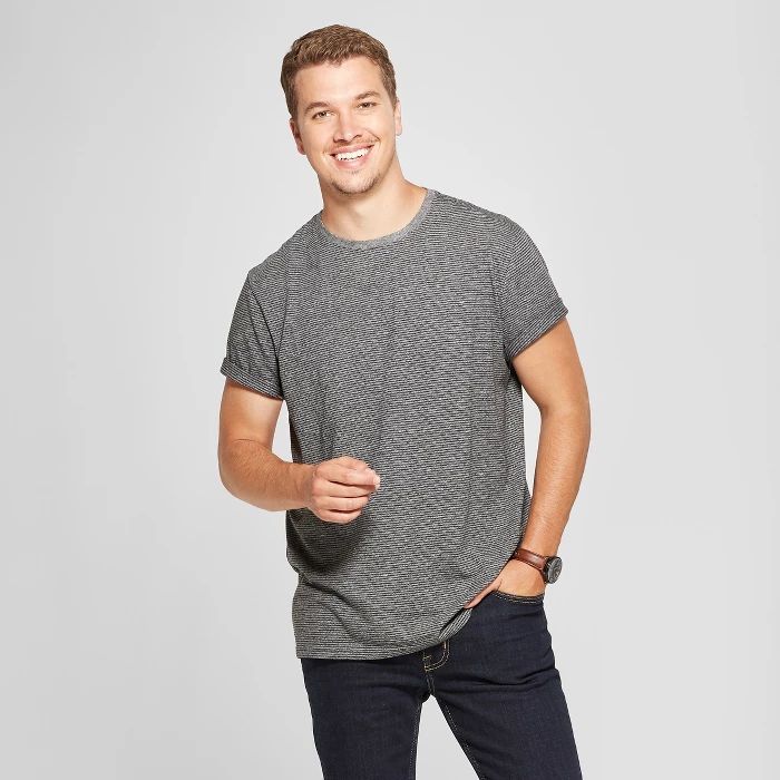 Men's Standard Fit Short Sleeve T-Shirt - Goodfellow & Co™ Railroad Gray | Target