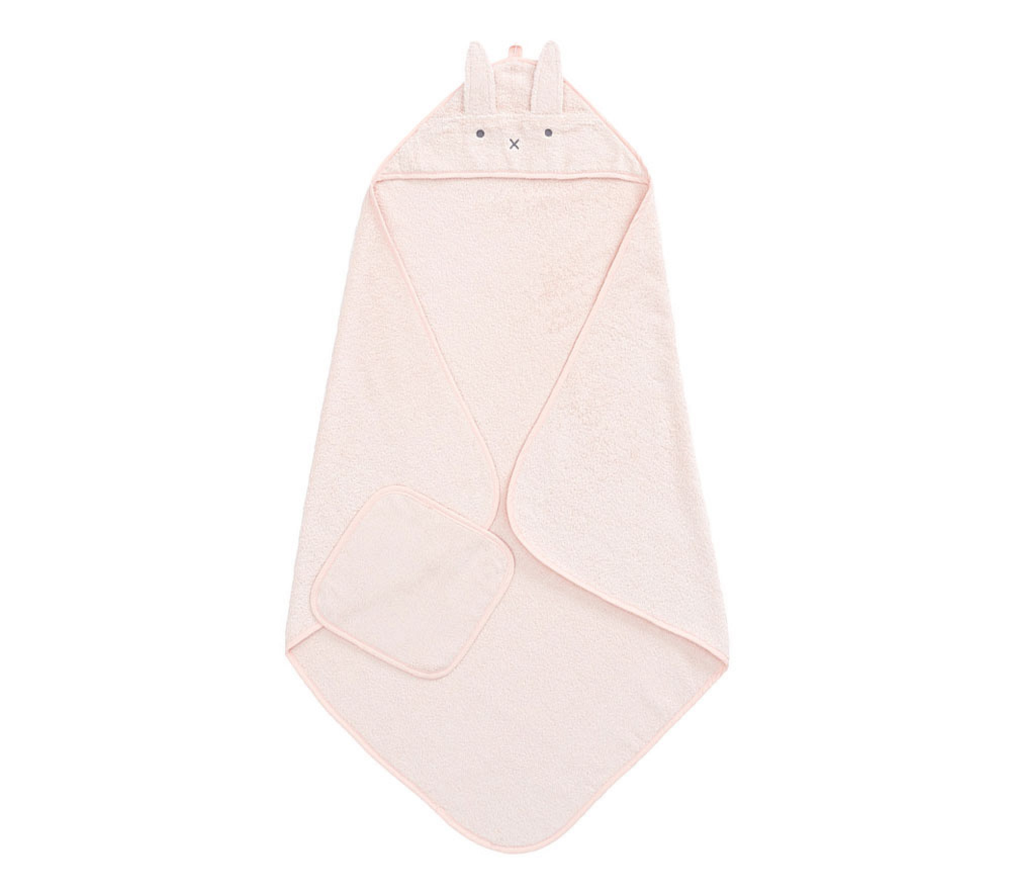 Super Soft Animal Baby Hooded Towel &amp; Washcloth Set | Pottery Barn Kids