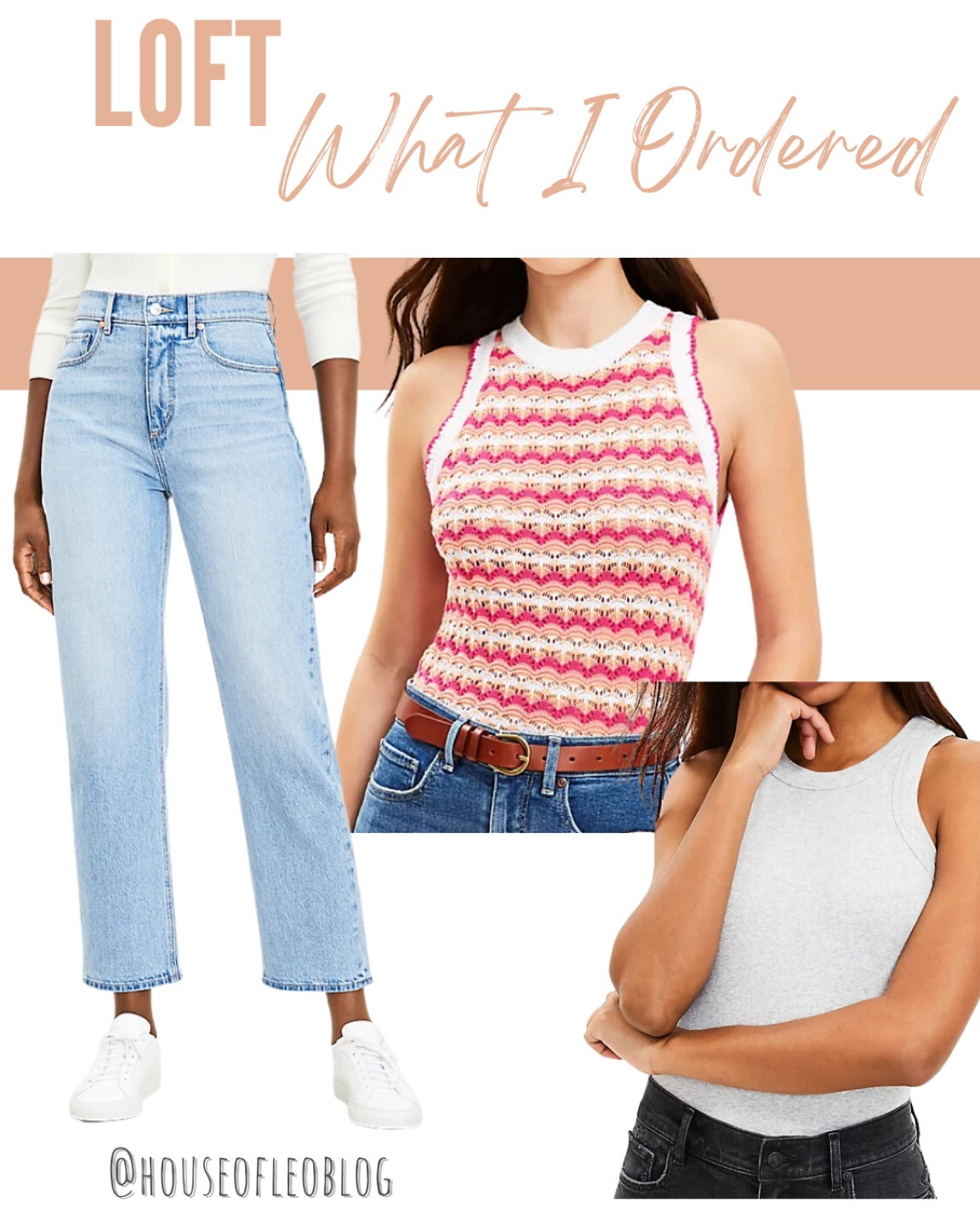 Loft, loft jeans, loft denim, crochet tank, tank tops

#LTKunder50 #LTKsalealert #LTKunder100