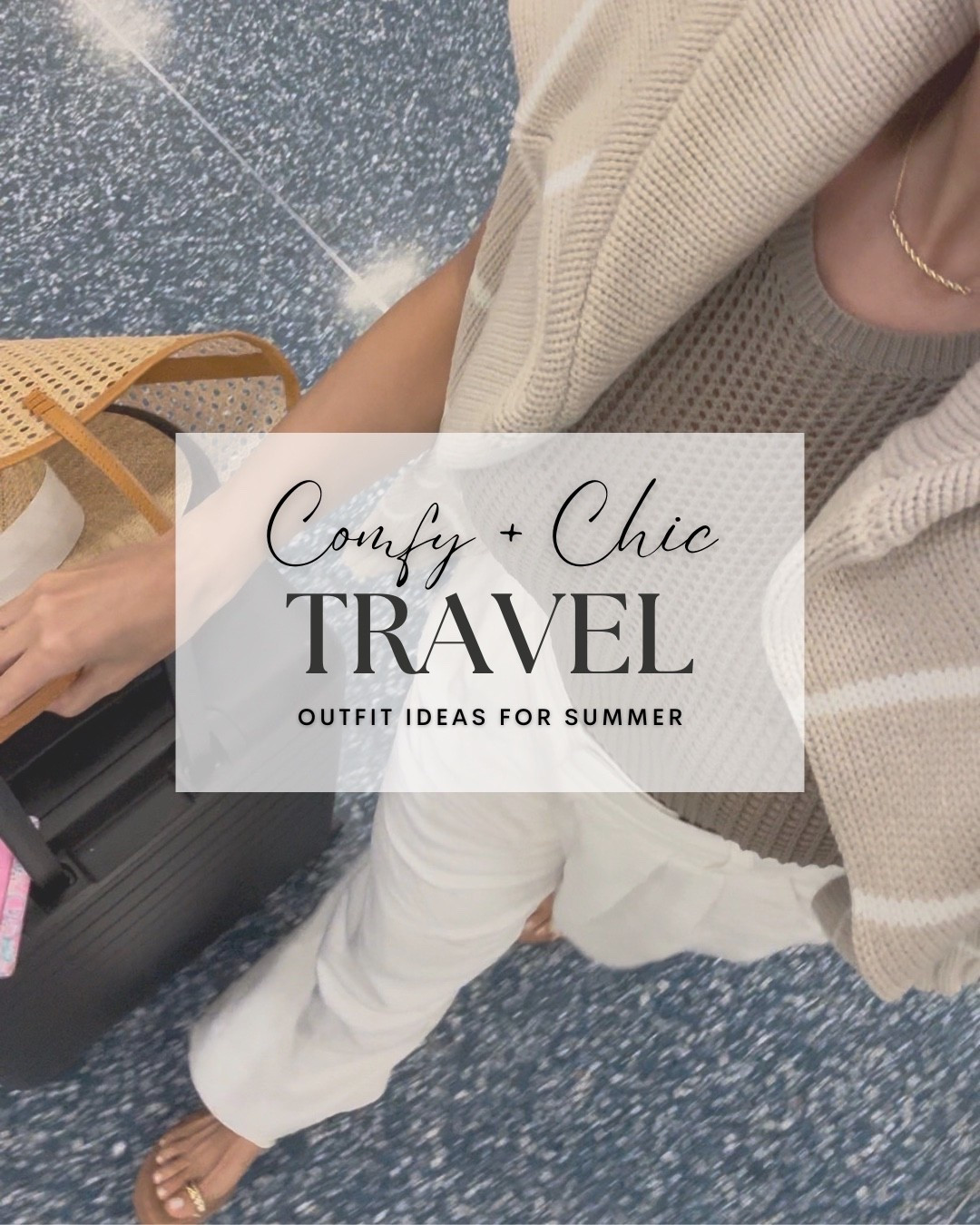 Summer travel outfit ✈️ airport outfit idea🦪🐚🌊 My exact items linked. Top is older from Dissh- linked similar tops in style & color.

#LTKTravel #LTKOver40 #LTKootd