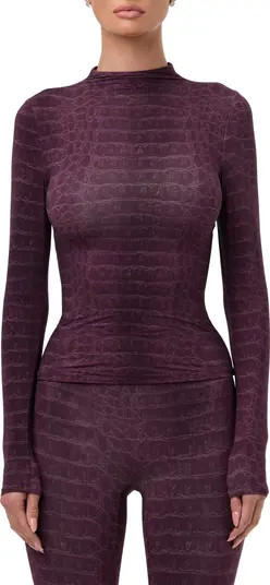 Naked Wardrobe Print Turtleneck Top | Nordstrom | Nordstrom