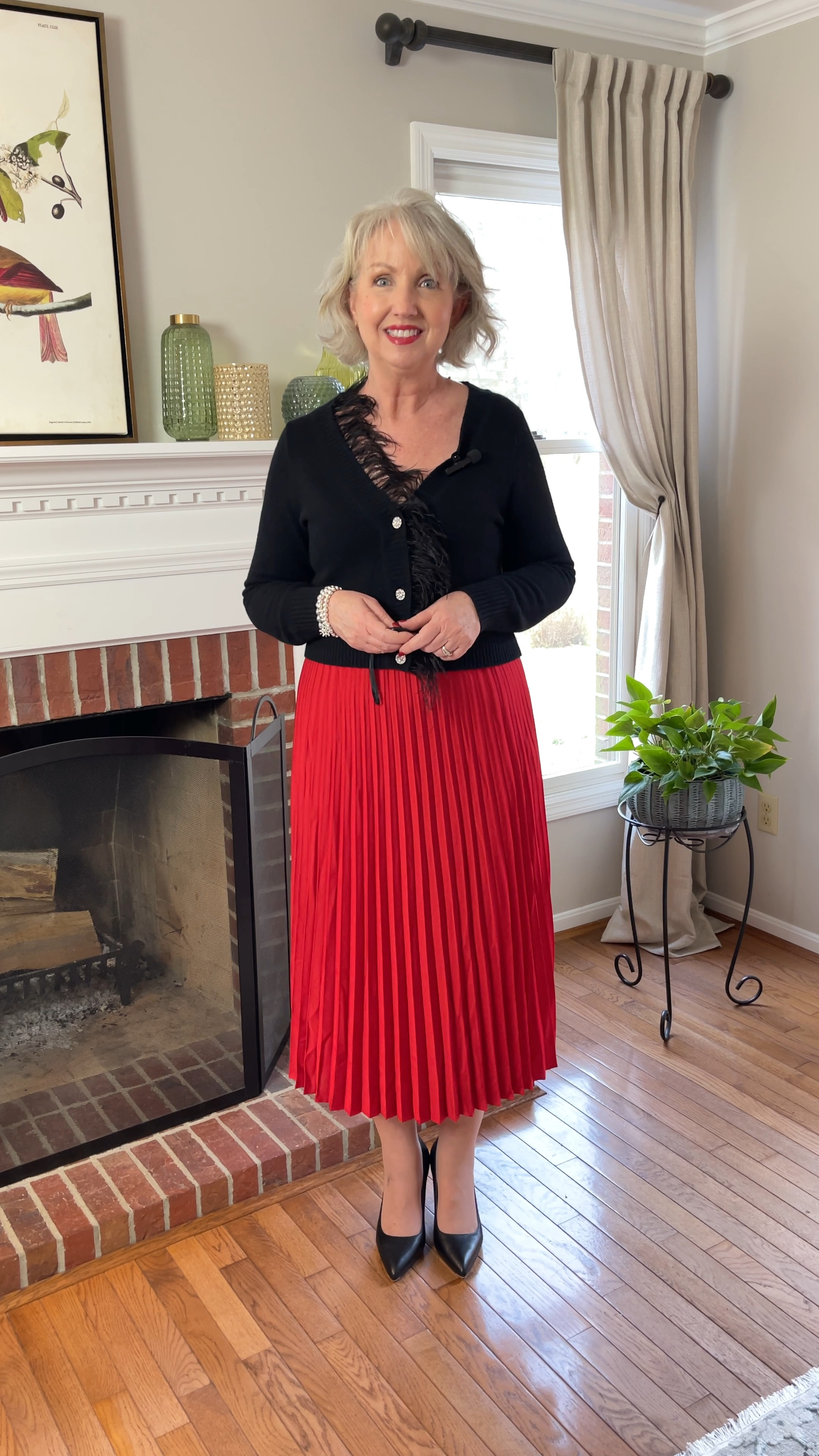 Here’s what I’m wearing for my wedding anniversary night out. Use code KAYHEELS for $40 off your first pair of Ally heels. All TTS  

#LTKover40 #LTKparties #LTKmidsize