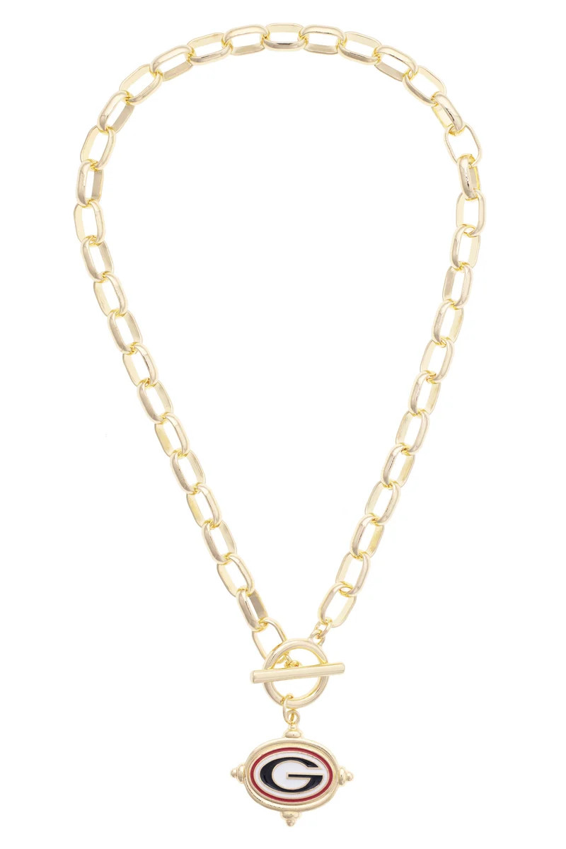 Georgia Bulldogs Logo Intaglio Necklace | CANVAS