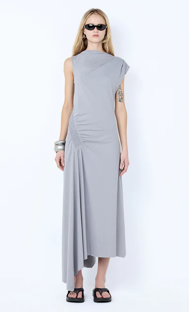 EMA ASYM DRESS - GREY BLUE | Bec & Bridge (Global)