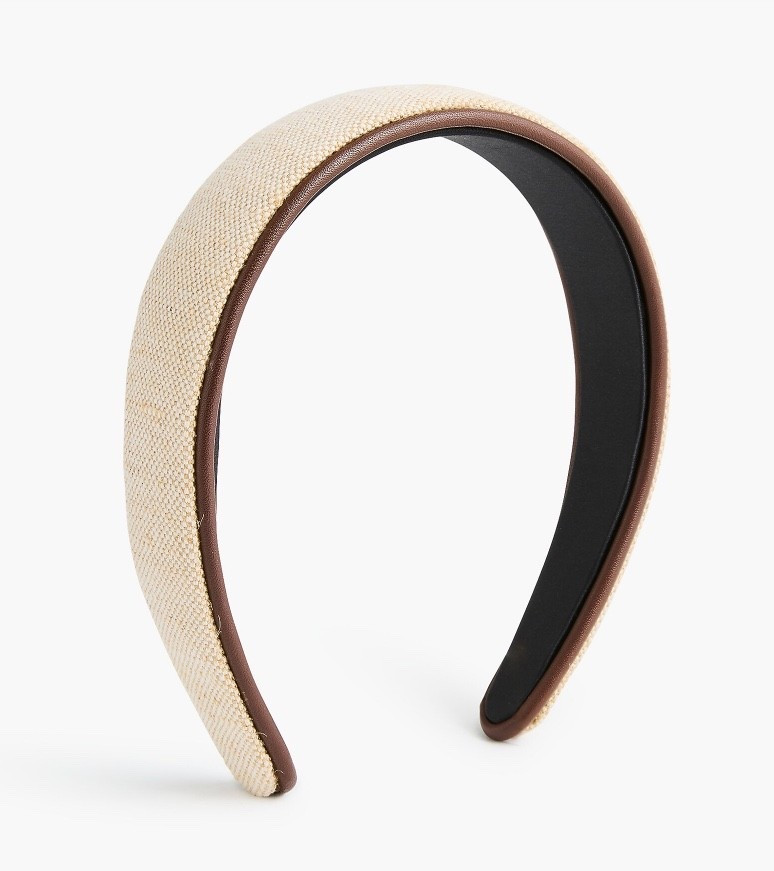 Canvas and faux leather headband 

#LTKSeasonal #LTKSaleAlert