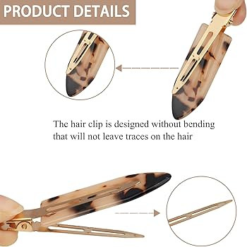12 PCS No Bend Hair Clips Acrylic Resin No Crease Hair Clips for Women Makeup Hairstyling Duckbil... | Amazon (US)