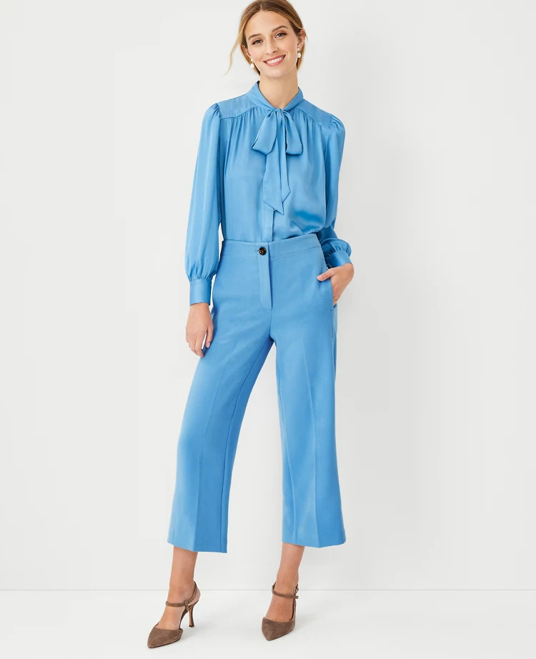The High Waist Wide Leg Crop Pant | Ann Taylor (US)