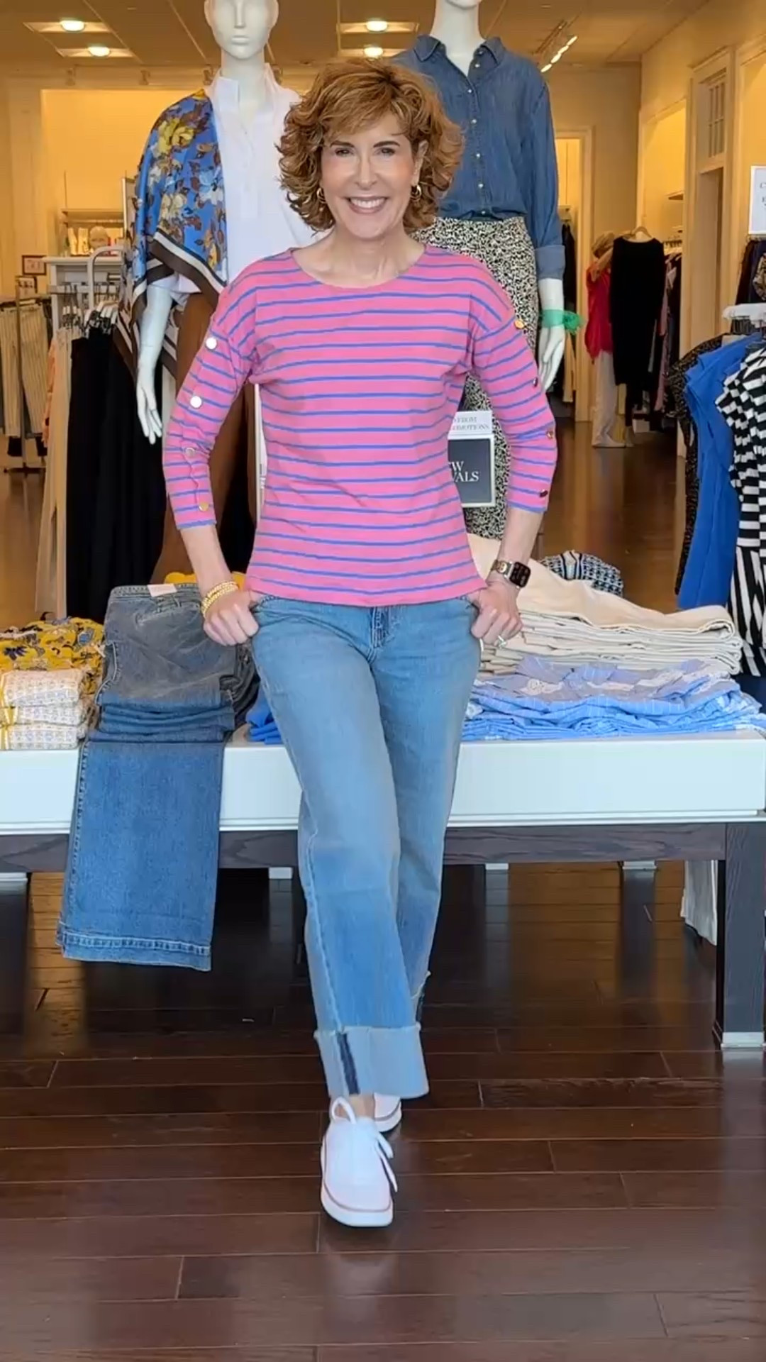 This button-sleeve tee is an elevated basic (love the 3/4 sleeve!), and these cuffed straight ankle jeans? So flattering and comfy with just the right amount of stretch. An easy outfit you’ll reach for again and again!


#LTKStyleTip #LTKOver40