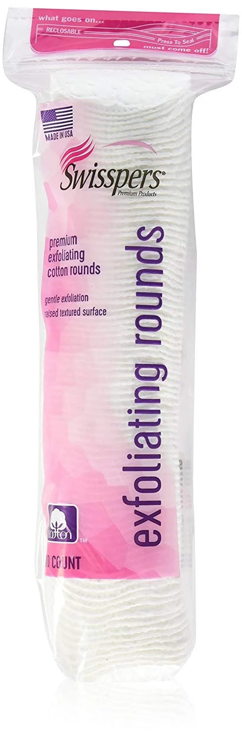 Swisspers Premium Exfoliating Rounds, 80ct Re-Closable Bag - Walmart.com | Walmart (US)