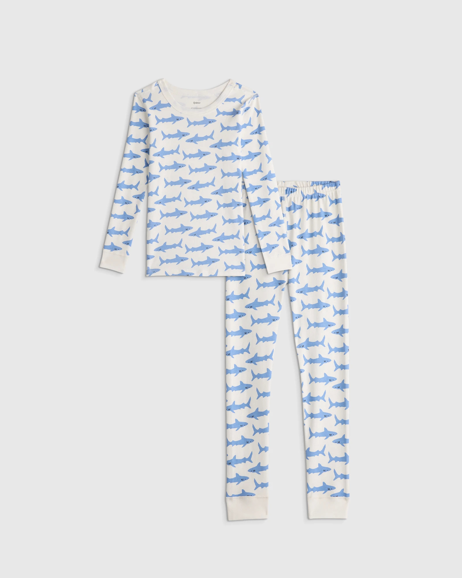 100% Organic Cotton Long Sleeve and Pant Pajama Set | Quince