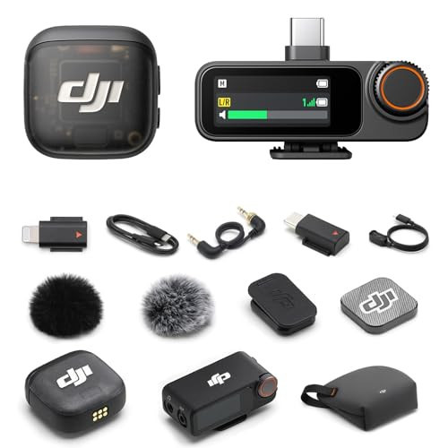 DJI Mic 3 Bundle (1 TX + 1 RX), Wireless Microphone for iPhone/Android/Camera, 32-bit Float Internal Recording, Dual Band Anti-Interference, 28h Use, Available for Lightning Device | Amazon (US)