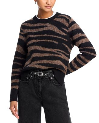 AQUA Tiger Crewneck Knit Sweater - Exclusive  | Bloomingdale's Women | Bloomingdale's (US)