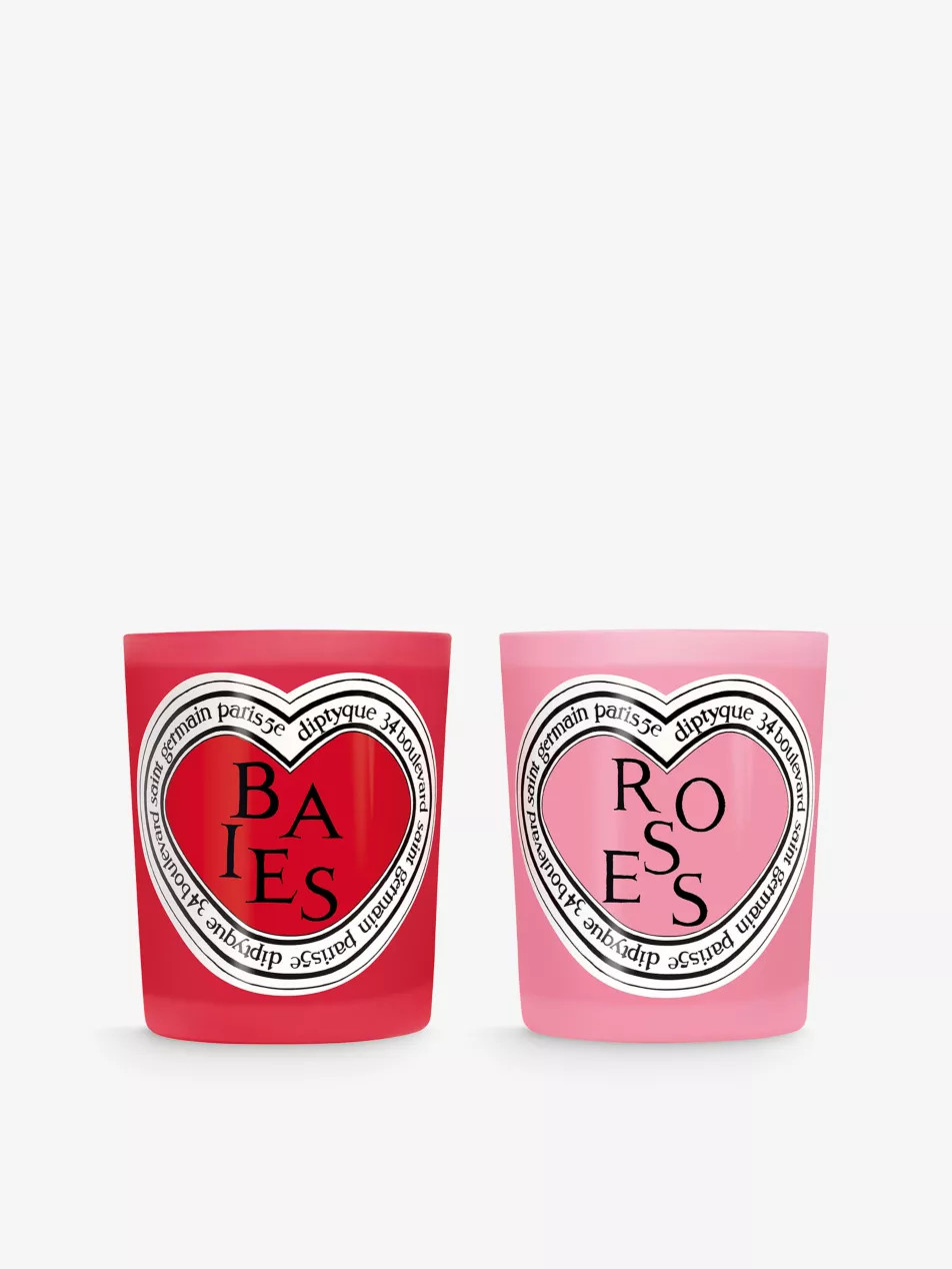2025 Valentines Collection Baies and Roses Wax Candle Set 2 x 190g | Selfridges