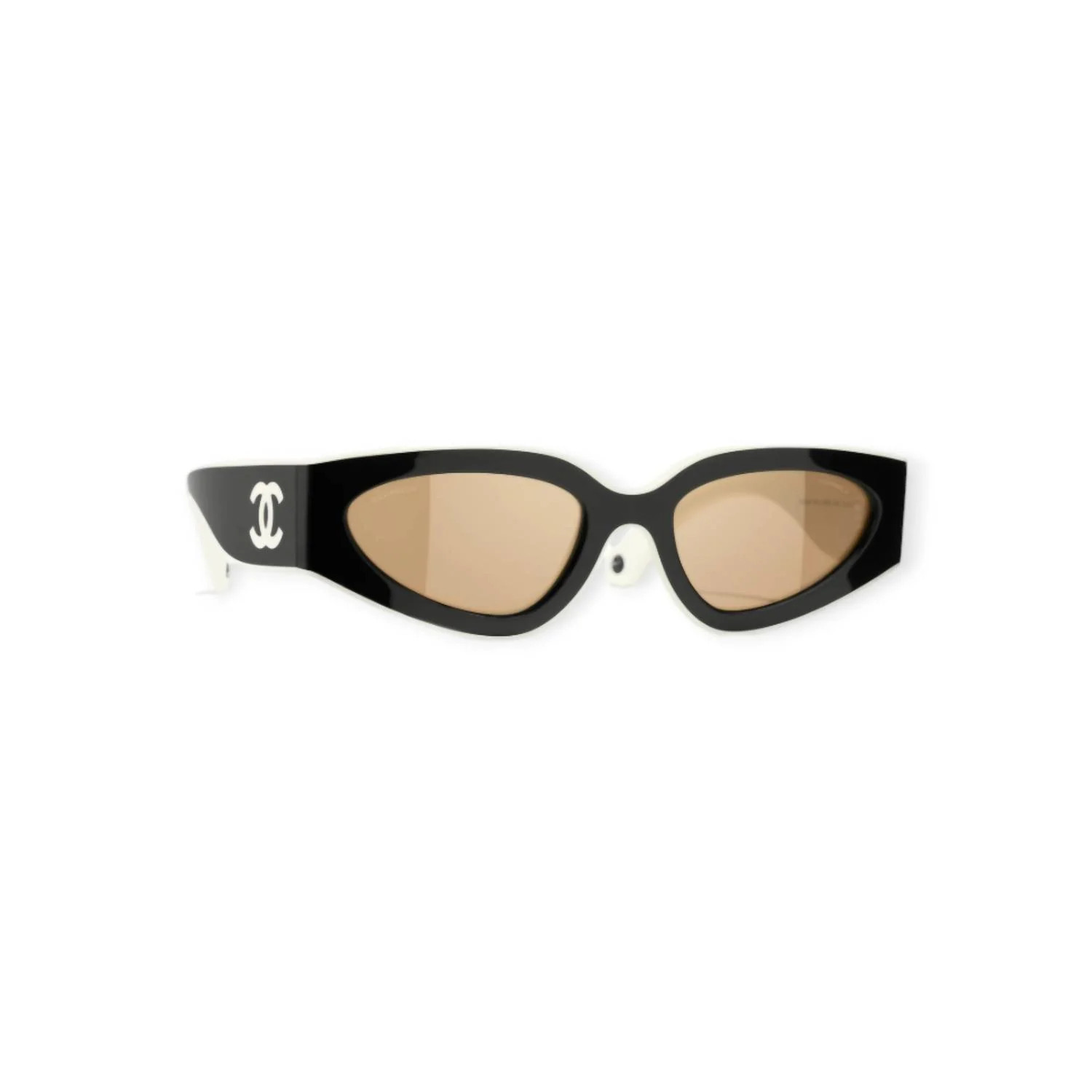 Women's Cat Eye Sunglasses In Black And White | Shop Simon