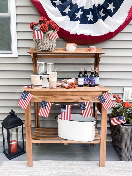Patriotic decor potting table. 

Memorial Day, memorial day party, memorial day decor, memorial day weekend

Red white and blue, patriotic

4th of July, 4th of July party, July 4th,
4th of July sale, 4th July, 4th of July Decor

#summer #summertrends #summerstyle, summer outdoor, summer must haves, summer decor, 

#patio #patiodecor, patio decor, patio decor outdoor, patios, coffee table decor, patio finds, outdoor patio, outdoor decor, outdoor dining, 

#LTKunder100 

#LTKSeasonal #LTKhome
